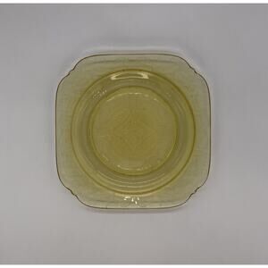 Vintage Amber Federal Glass Depression Glass Plate 7 1/2" 1930's